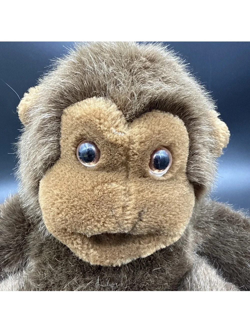 Dakin Plush Brown Monkey Toy with Banana - Soft Cuddly Stuffed Animal